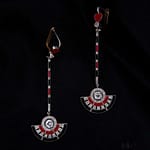 Gioielli 14 Telearte gioielli d'arte - Orecchini decò in platino, oro giallo, diamanti e smalti Oro giallo 18 kt e platino, 2 diamanti rotondi Old Mine Cut, peso stimato ct 0,80; 72 diamanti, forma rotonda, taglio brillante, peso totale stimato 0,90 ct. Peso complessivo gr. 4,50