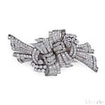 Gioielli 17 Telearte gioielli d'arte - Duette in oro giallo, platino e diamanti Due spille a fiocco gemelle in platino e oro giallo 18 kt, 115 diamanti rotondi taglio brillante, peso stimato 10,60 ct. Peso complessivo gr. 52,40. Antiquariato in vendita.