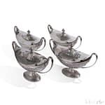 Argenti 11 Telearte Collezione oggetti antichi - Gruppo di quattro salsiere in argento, Londra 1792 Manifattura dei maestri William Pitts e Joseph Preedy